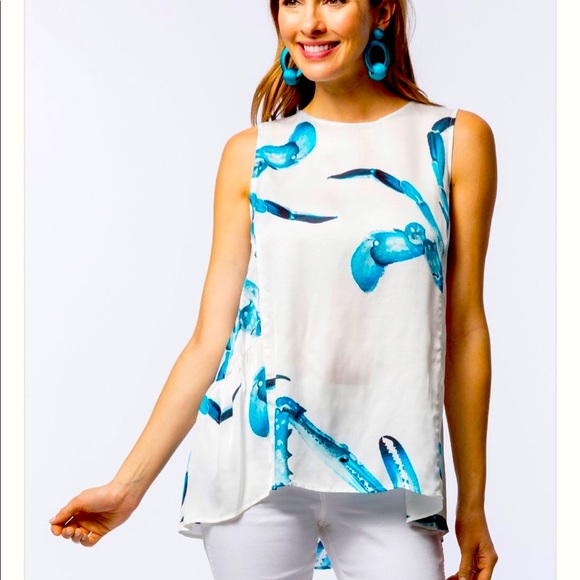 Tyler Boe Tops - NWT Tyler Boe Carmen Crab print sleeveless top Large